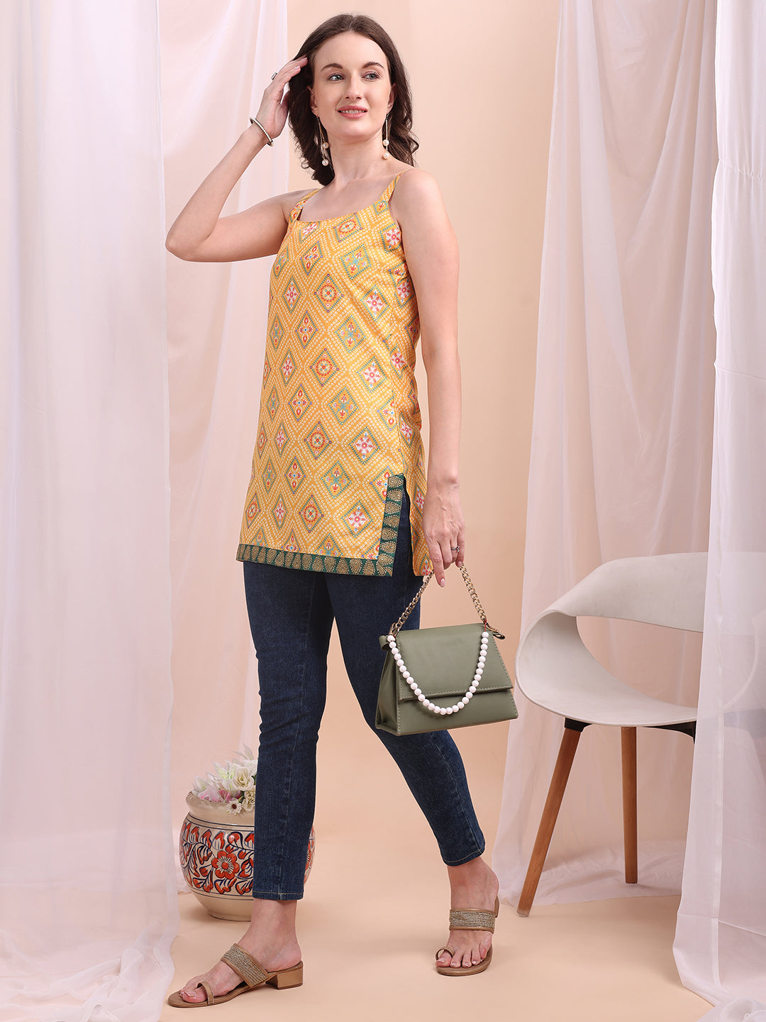 Women's Treditional Wear Tunic-AHTUMGDP-8201