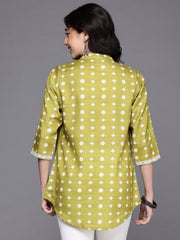 Women's Olive Green Fusion Wear Tunic-AHTUMGDP-8203