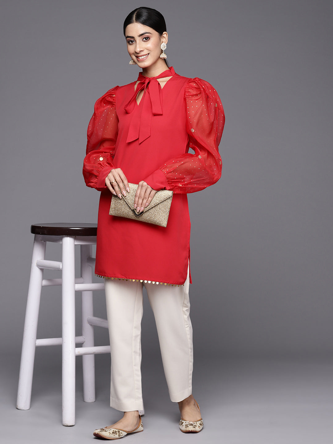 Red Tunic for Women - Trendy Western Outfits for Women Online