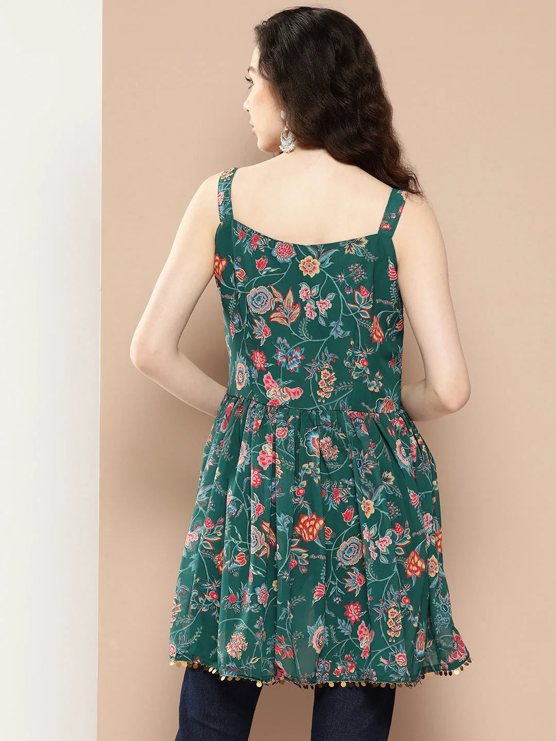 Floral Printed Tunic Top - Shop Indian Kurtis Online Now