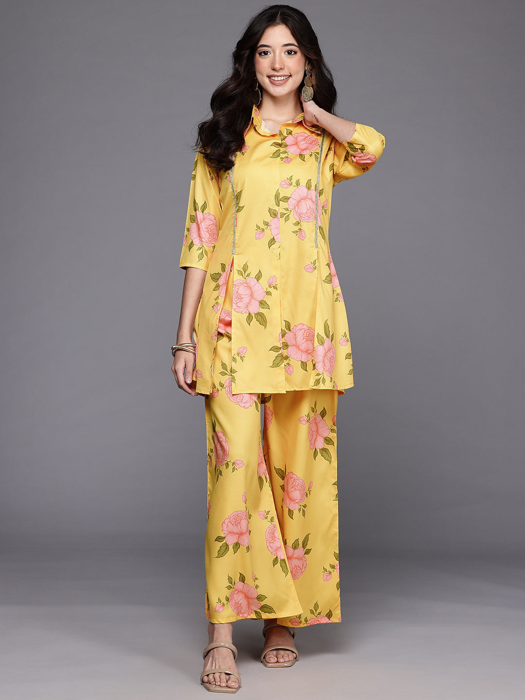 Women's Yellow Westren Co-ords-AHTUPZ-COMBO-1127