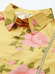 Women's Yellow Westren Co-ords-AHTUPZ-COMBO-1127