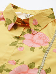 Women's Yellow Westren Co-ords-AHTUPZ-COMBO-1127