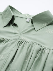 Women's Green Westren Co-ords-AHTUPZ-COMBO-1129