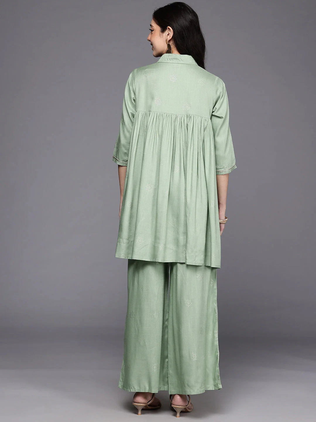 Women's Green Westren Co-ords-AHTUPZ-COMBO-1129