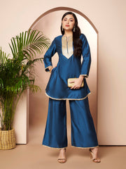 Women's BlueTraditional Wear Co-ords-AHTUPZ-COMBO-1168