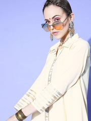 Off White & Golden Solid Top with Palazzos-AHTUPZ-COMBO-451-FF