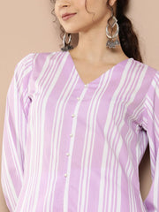 Lavender Striped Crepe Co-Ords-AHTUPZ-COMBO-584-ICH