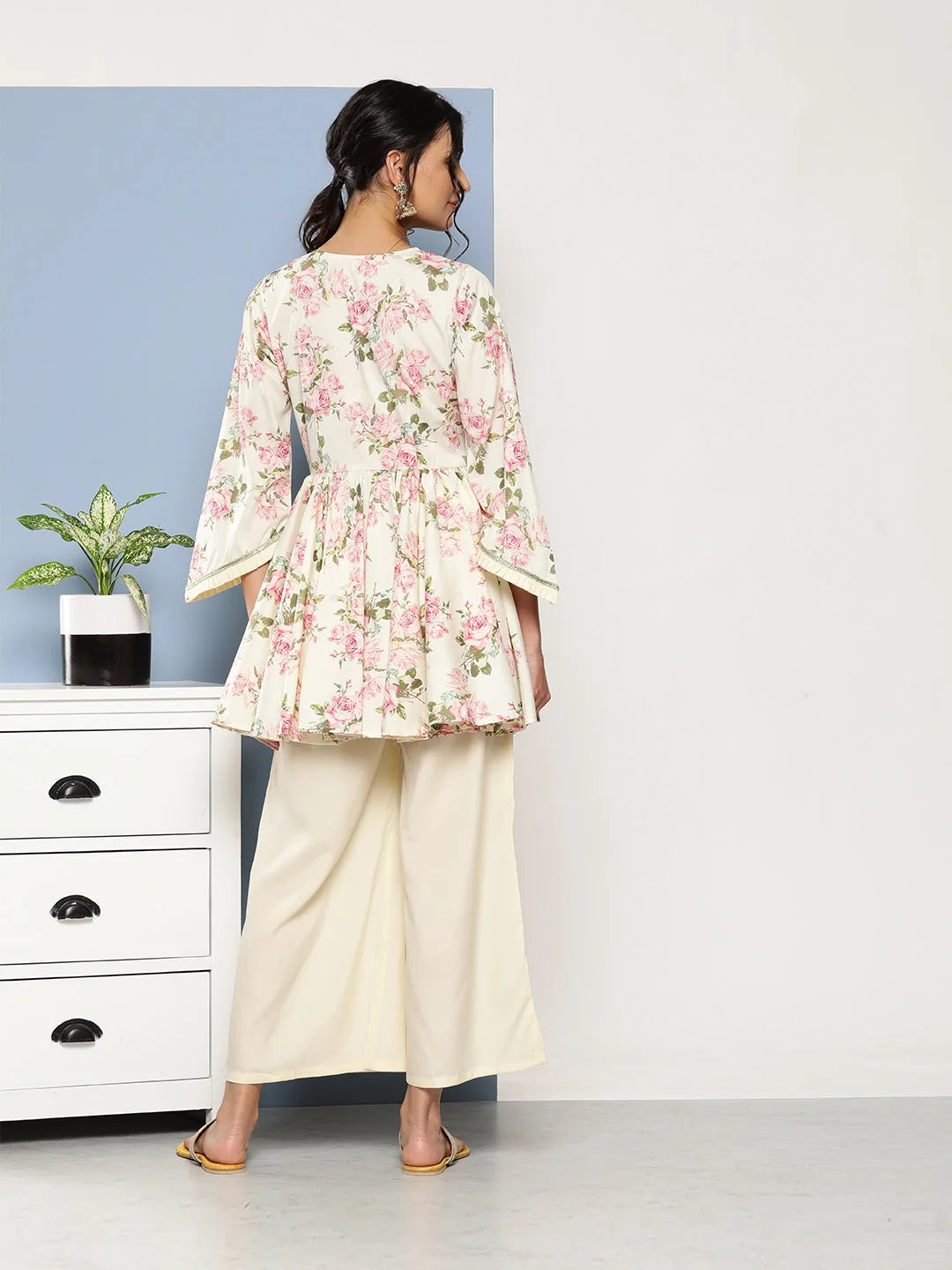 Beige & Pink Floral Co Ord Sets Women | Shop Two Piece Sets