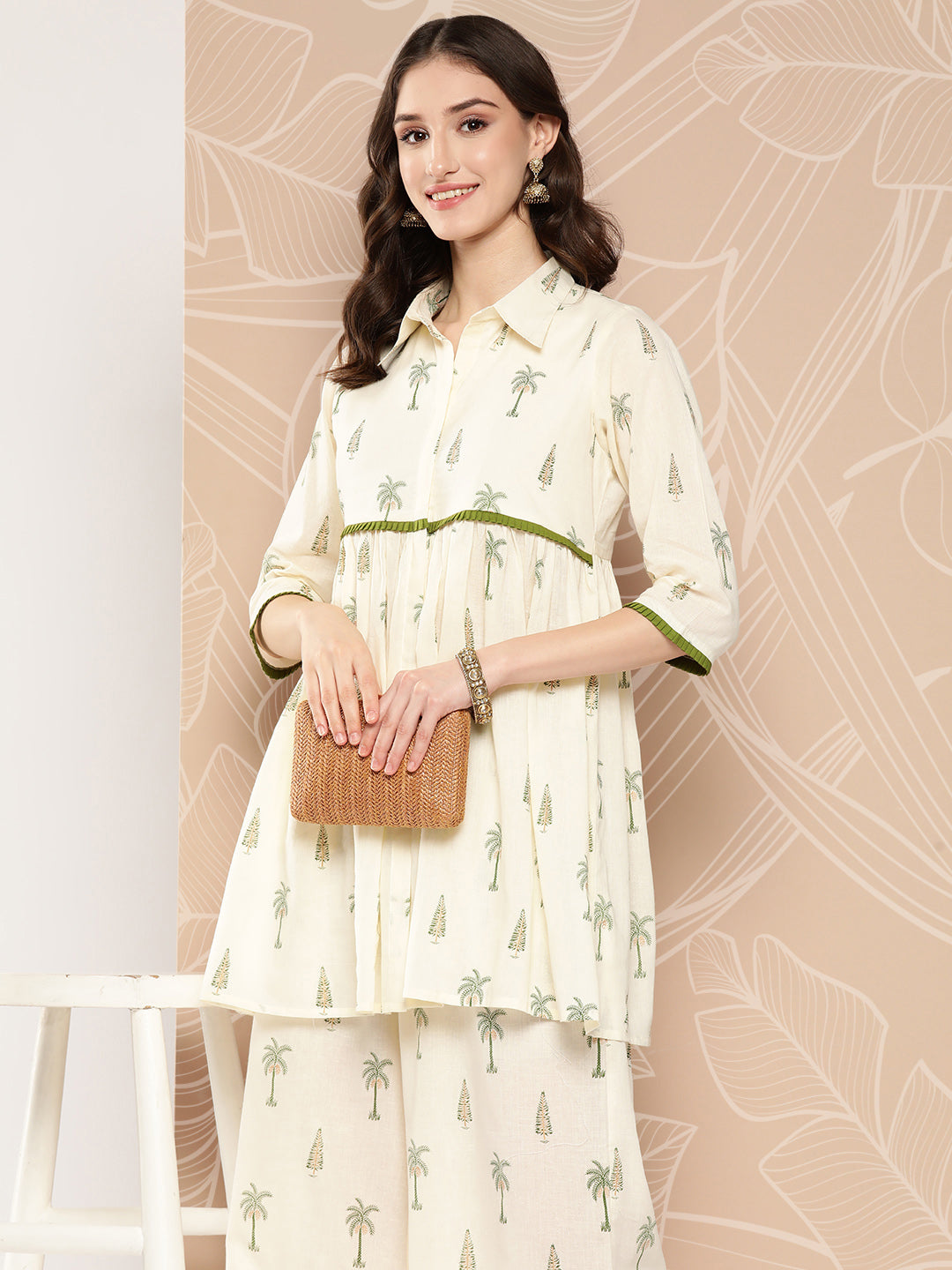 Printed Cotton Kurta and Palazzo Set | Indian Women's Style