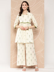 Printed Cotton Tunic with Palazzos-AHTUPZ-COMBO-651-ICH