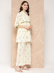 Printed Cotton Tunic with Palazzos-AHTUPZ-COMBO-651-ICH