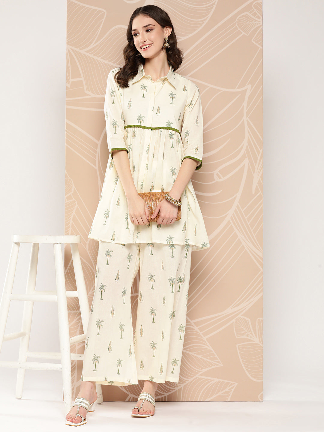 Printed Cotton Kurta and Palazzo Set | Indian Women's Style