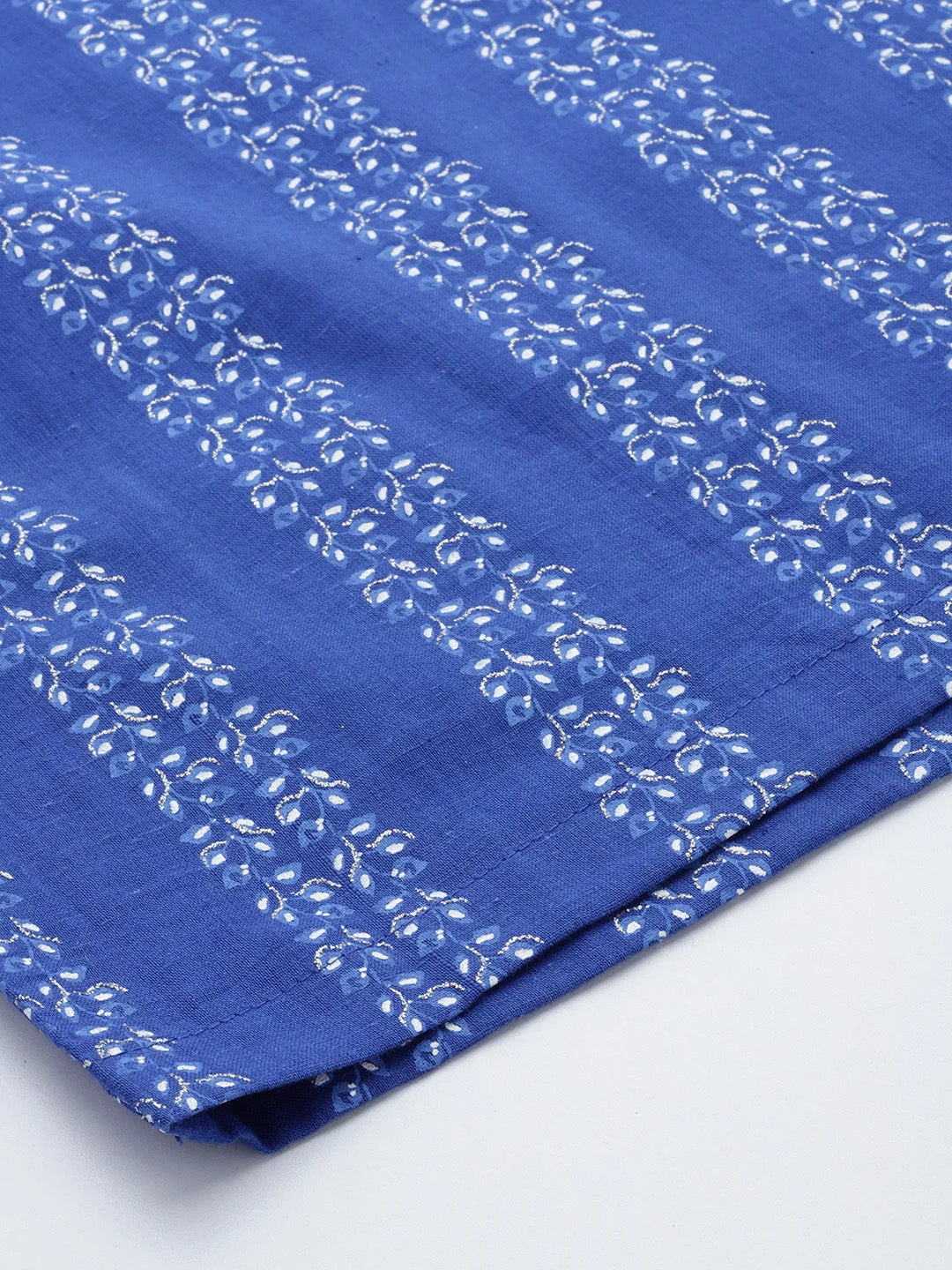 Blue Cotton Printed Tunic & Palazzos - Two Piece Sets