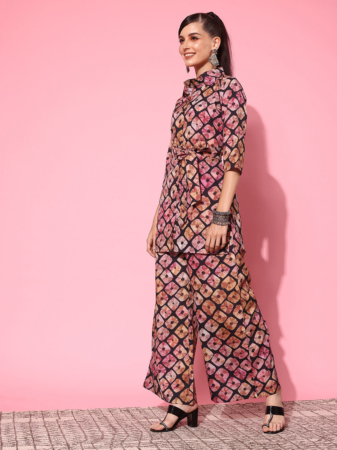 Stylish Printed Tunic with Palazzos - Women's Palazzo Sets