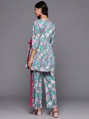 Women Printed Tunic with Palazzos-AHTUPZ-COMBO-816