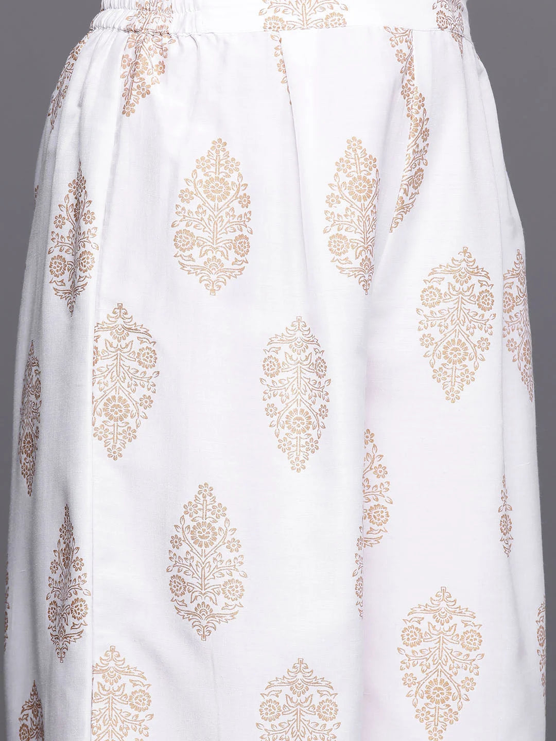 Silk Kurta Palazzo Set with Ethnic Print | Women's Fashion