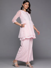 Women Printed Tunic with Palazzos-AHTUPZ-COMBO-940