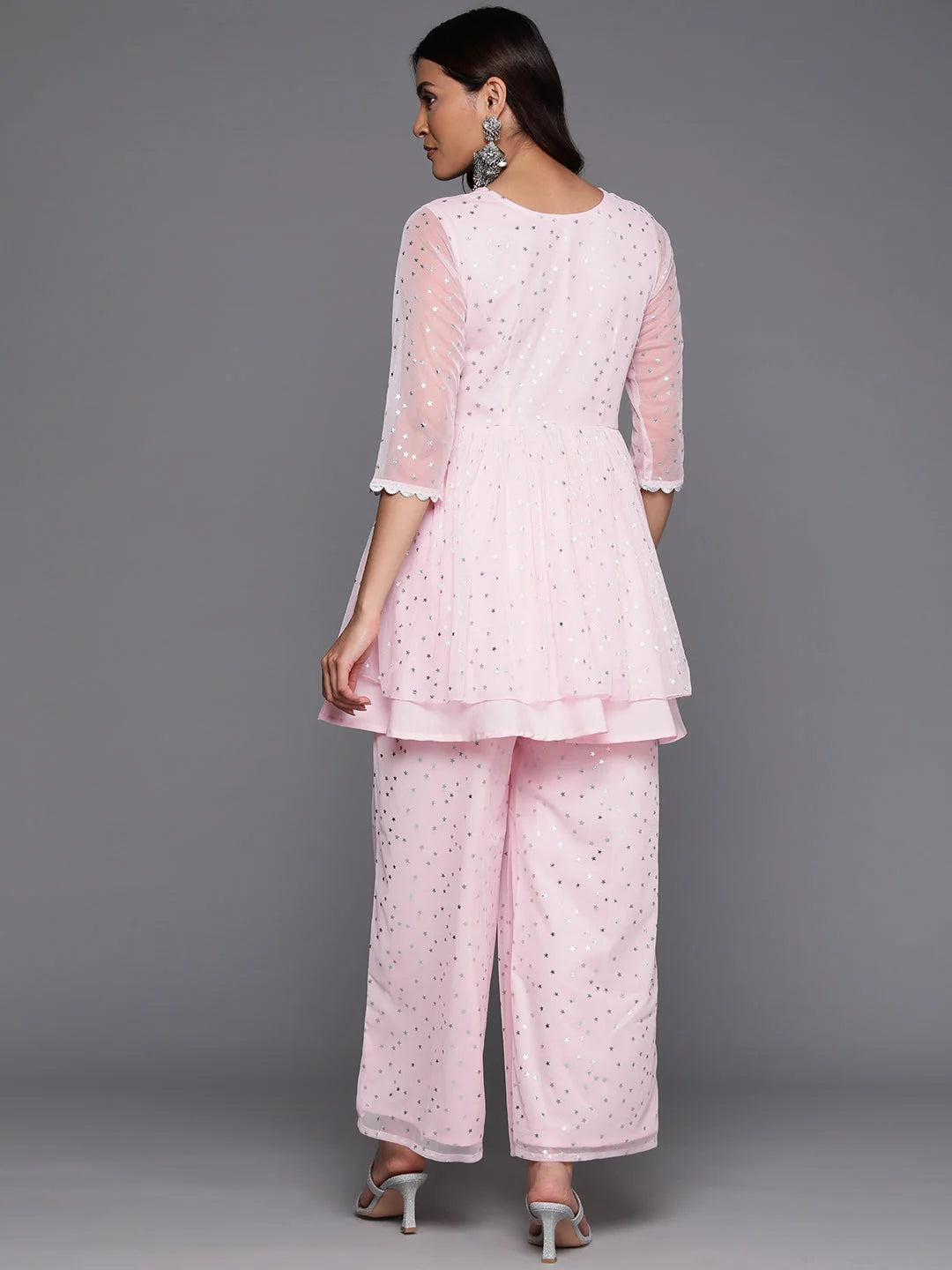 Printed Polyester Tunic & Palazzos Set | Women's Co-ord Sets