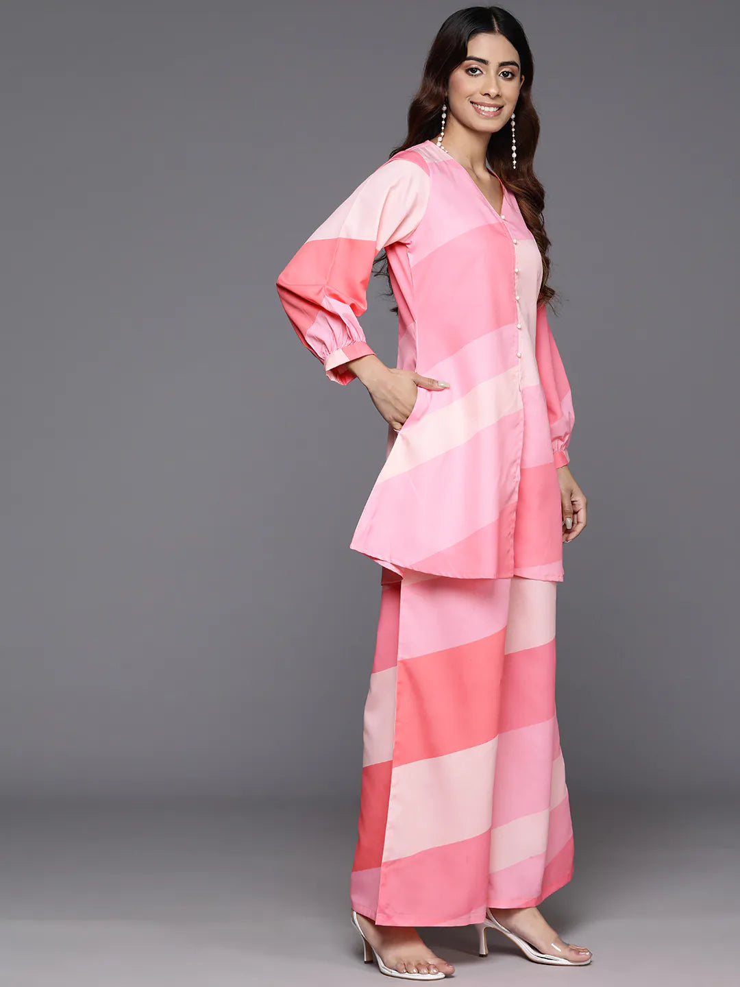 Women's Printed Co Ord Sets - Trendy Polyester Two Piece Set