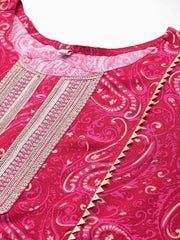 Pink Printed Ethnic Tunic-AHTURYWX-8168-EMB-OA