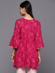 Pink Printed Ethnic Tunic-AHTURYWX-8168-EMB-OA