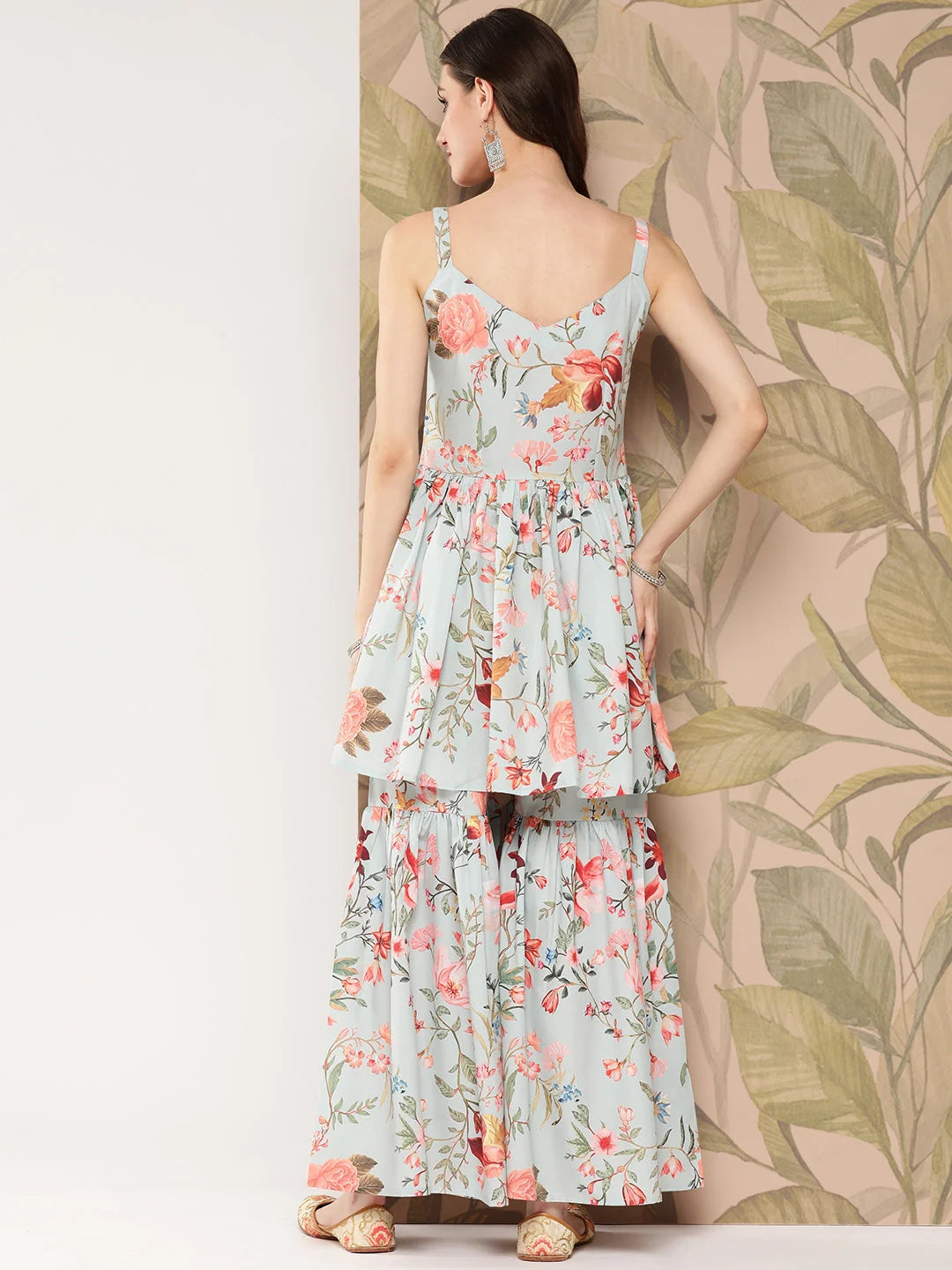 Floral Sharara Set for Women | Printed Kurti with Sharara Suits