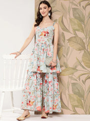 Women Floral Printed Regular Kurti with Sharara-AHTUSH-COMBO-652-ICH