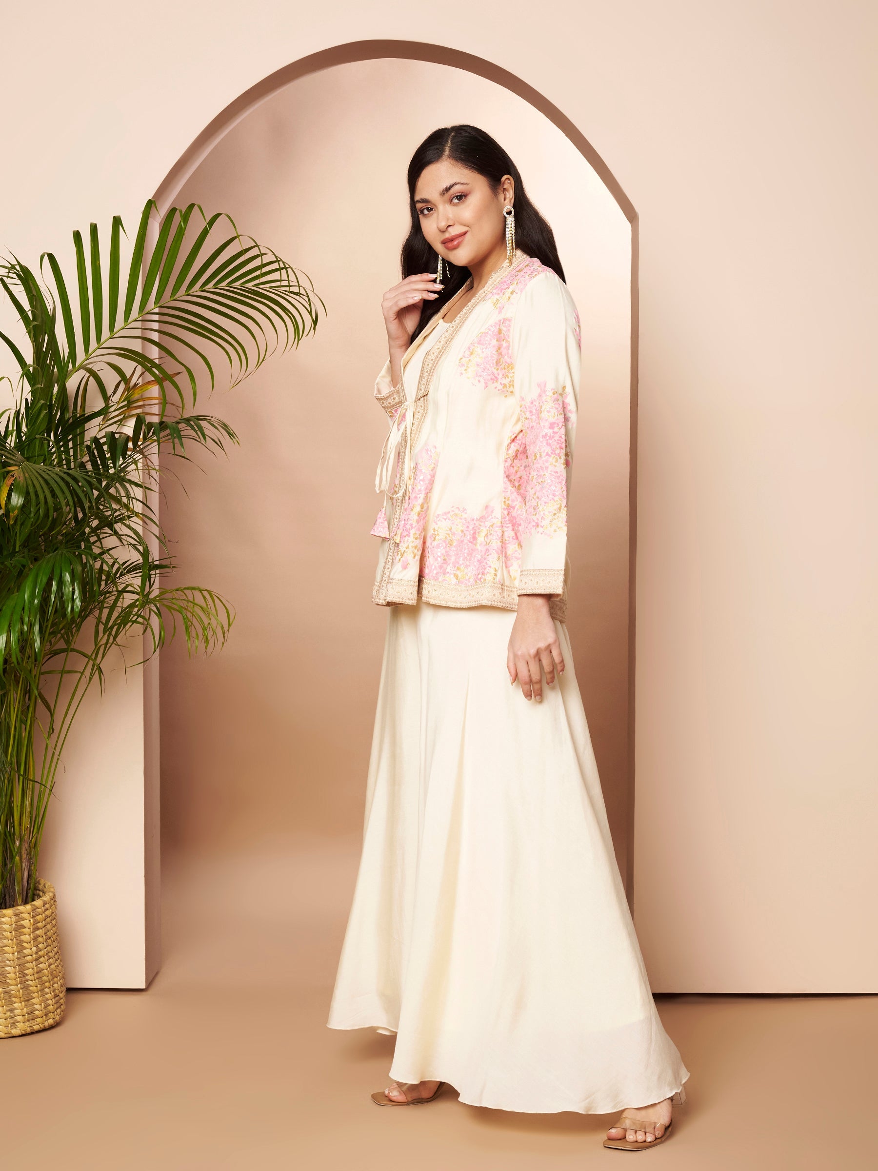 Women's Off WhiteTraditional Wear Co-ords-AHTUSHTP-COMBO-1175