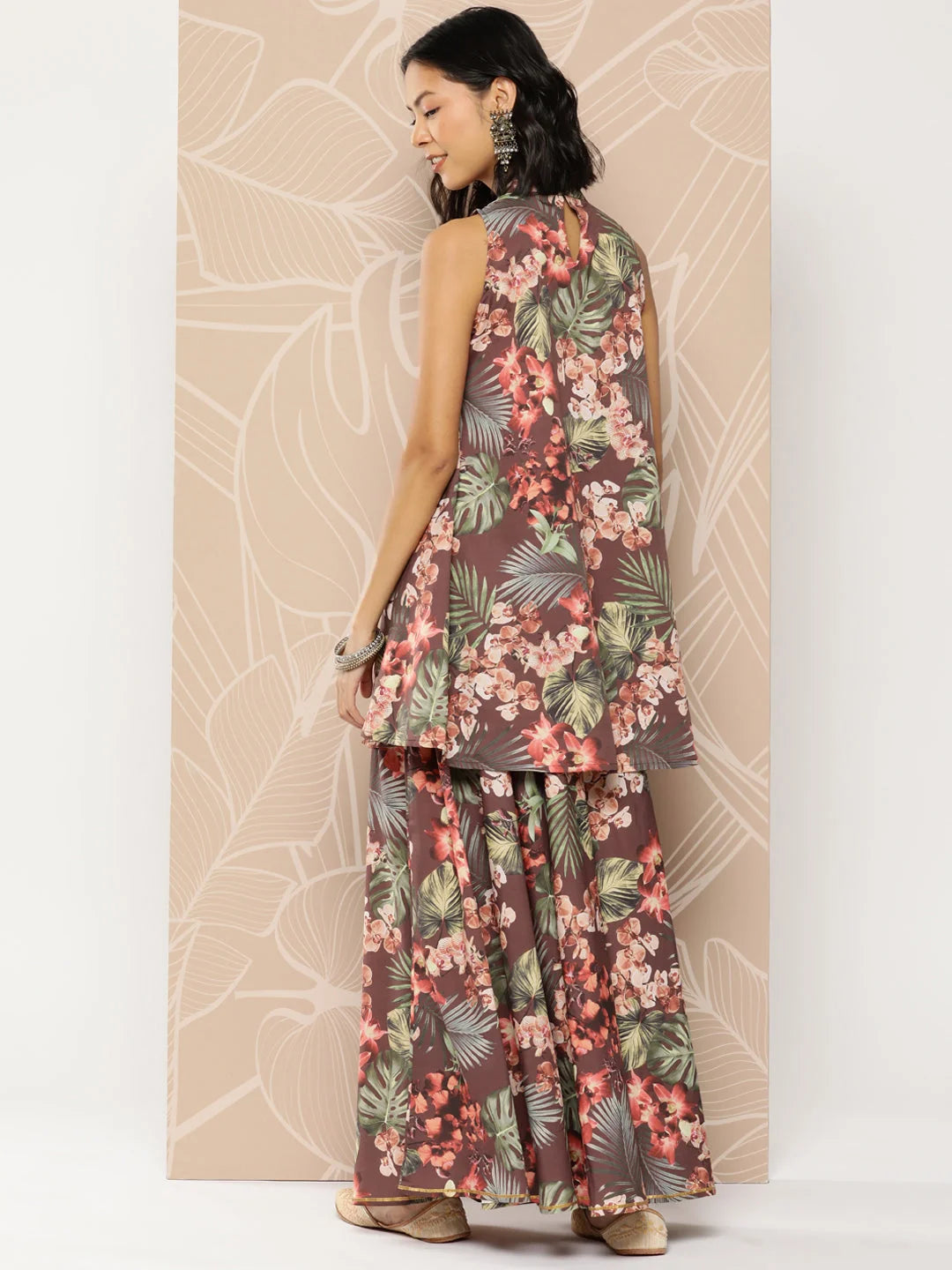 Printed Crepe Tunic & Skirt: Women's Lehenga Choli