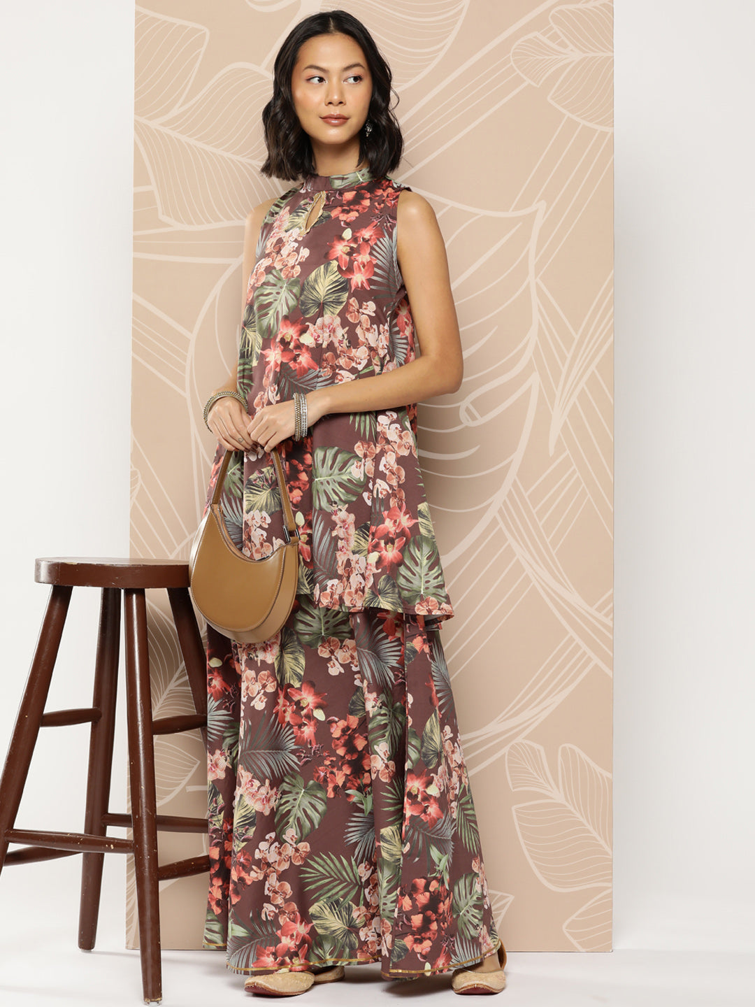 Printed Crepe Tunic & Skirt: Women's Lehenga Choli