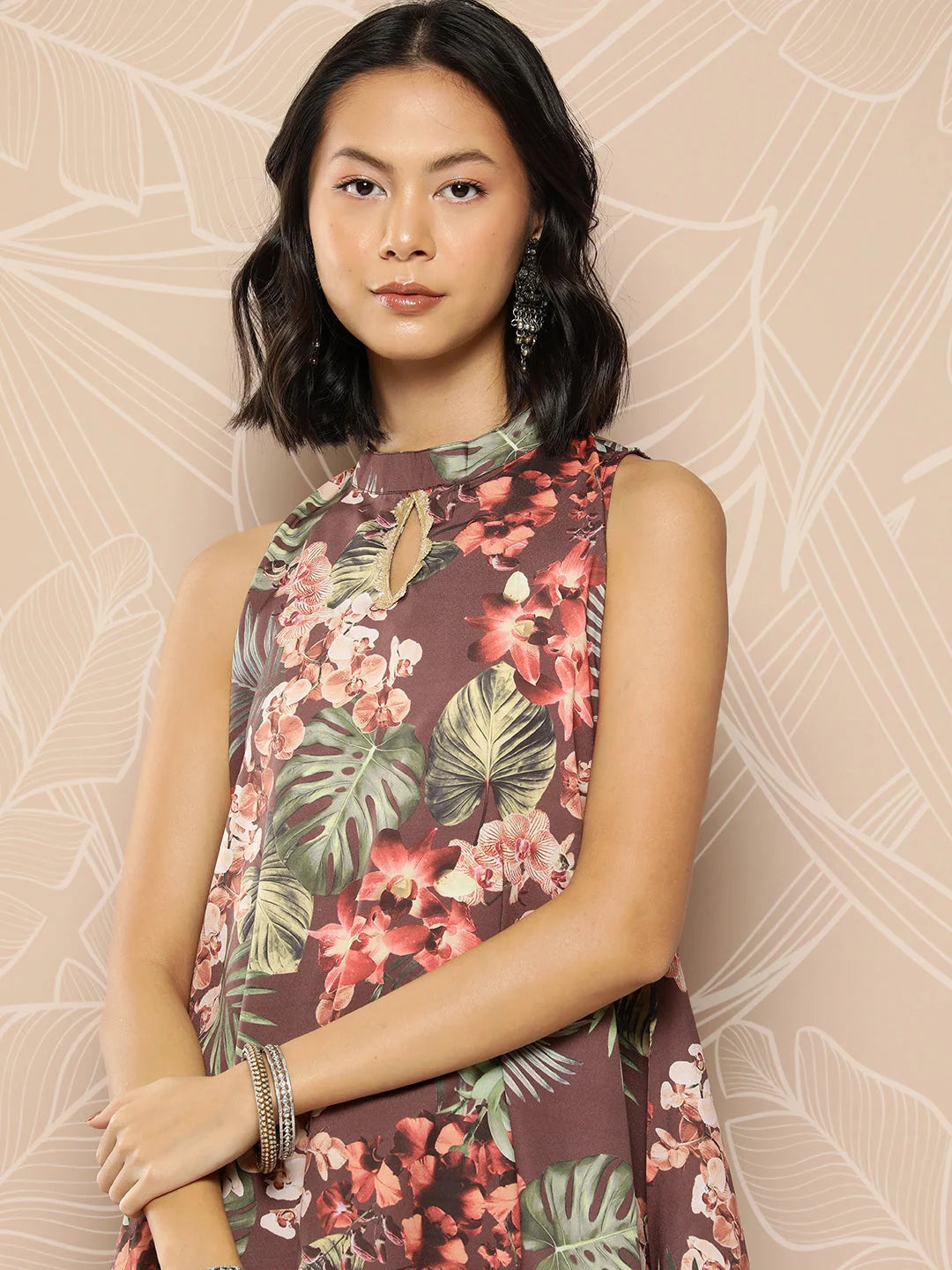 Printed Crepe Tunic & Skirt: Women's Lehenga Choli