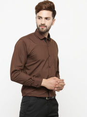 Indian Needle Coffee Formal Shirt with black detailing