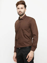 Indian Needle Coffee Formal Shirt with black detailing
