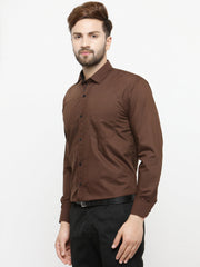 Indian Needle Coffee Formal Shirt with black detailing