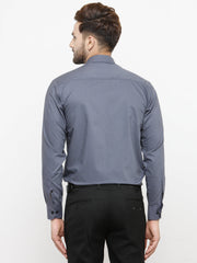 Indian Needle Grey Formal Shirt with black detailing