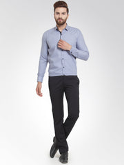 Indian Needle Light Grey Formal Shirt with black detailing