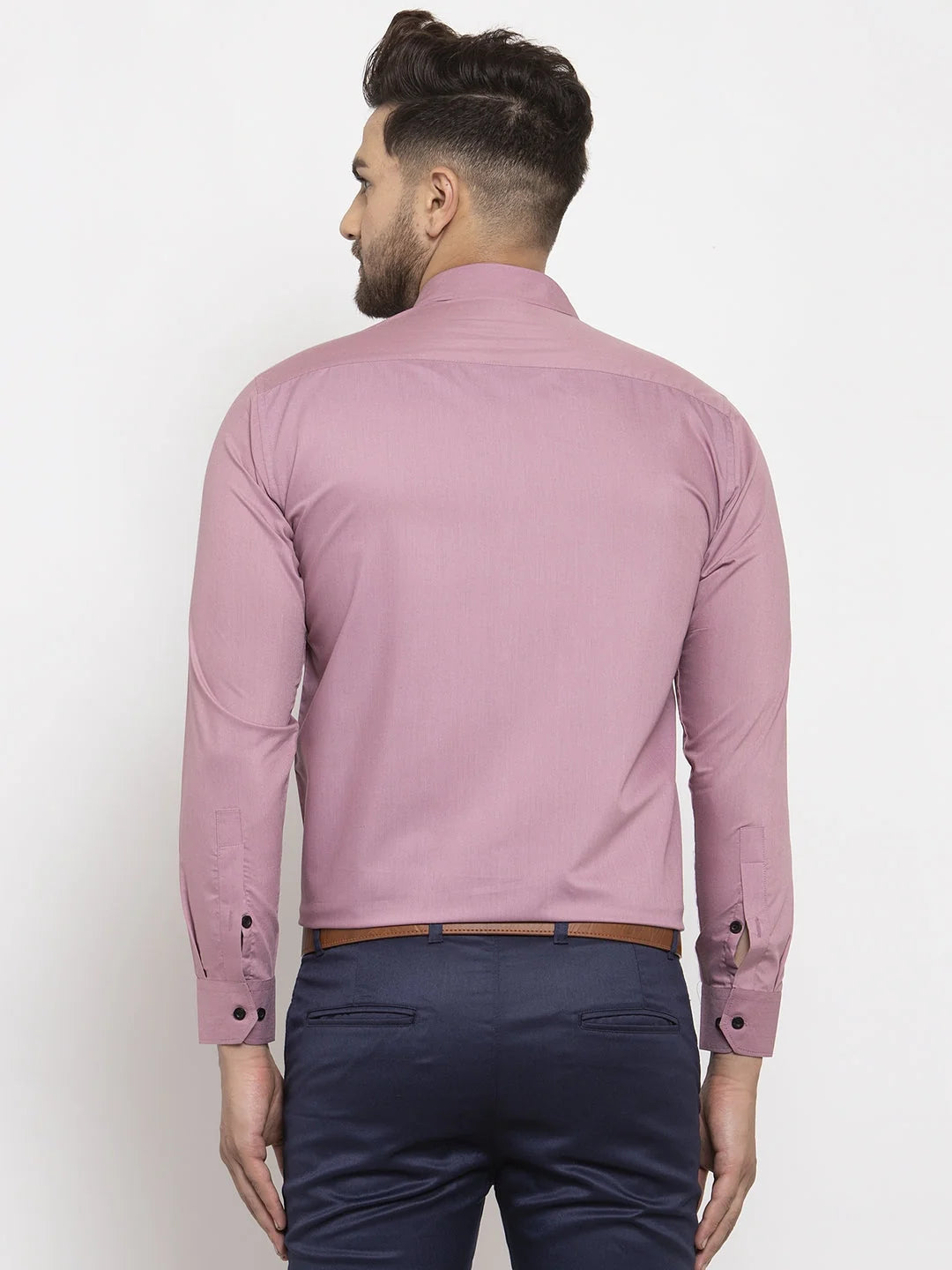Magenta Formal Shirts - Indian Needle Cotton Shirt For Men