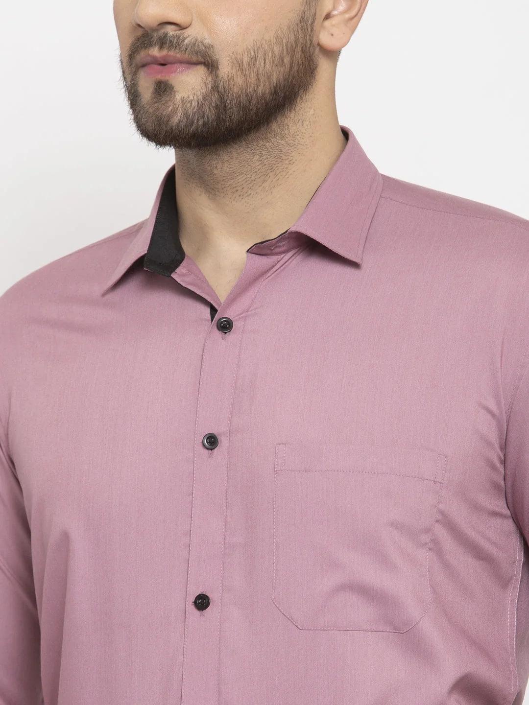 Magenta Formal Shirts - Indian Needle Cotton Shirt For Men