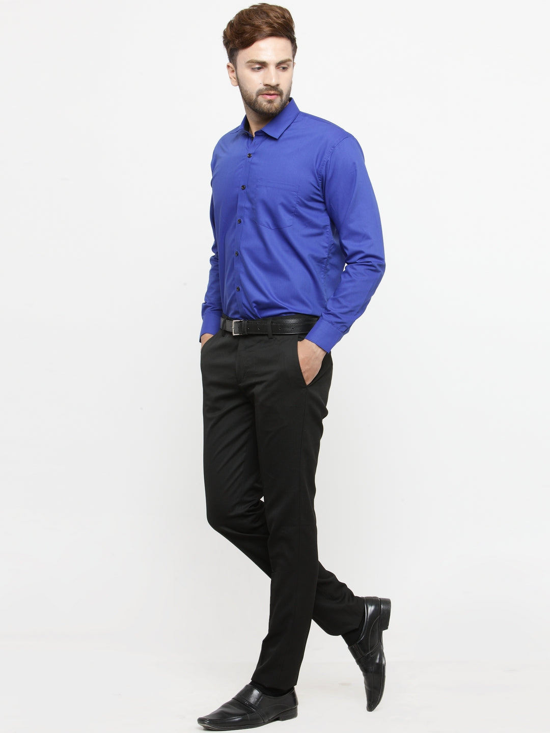 Royal Blue Cotton Formal Shirts - Stylish Mens Shirt