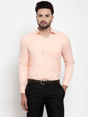 Indian Needle Orange Formal Shirt with white detailing