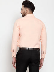 Indian Needle Orange Formal Shirt with white detailing