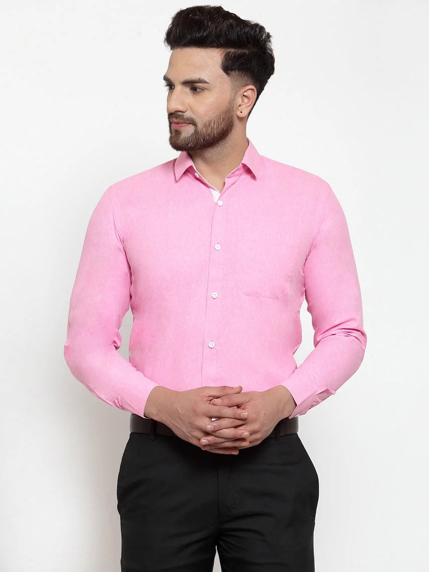 Indian Needle Pink Formal Shirt - Mens Cotton Shirt