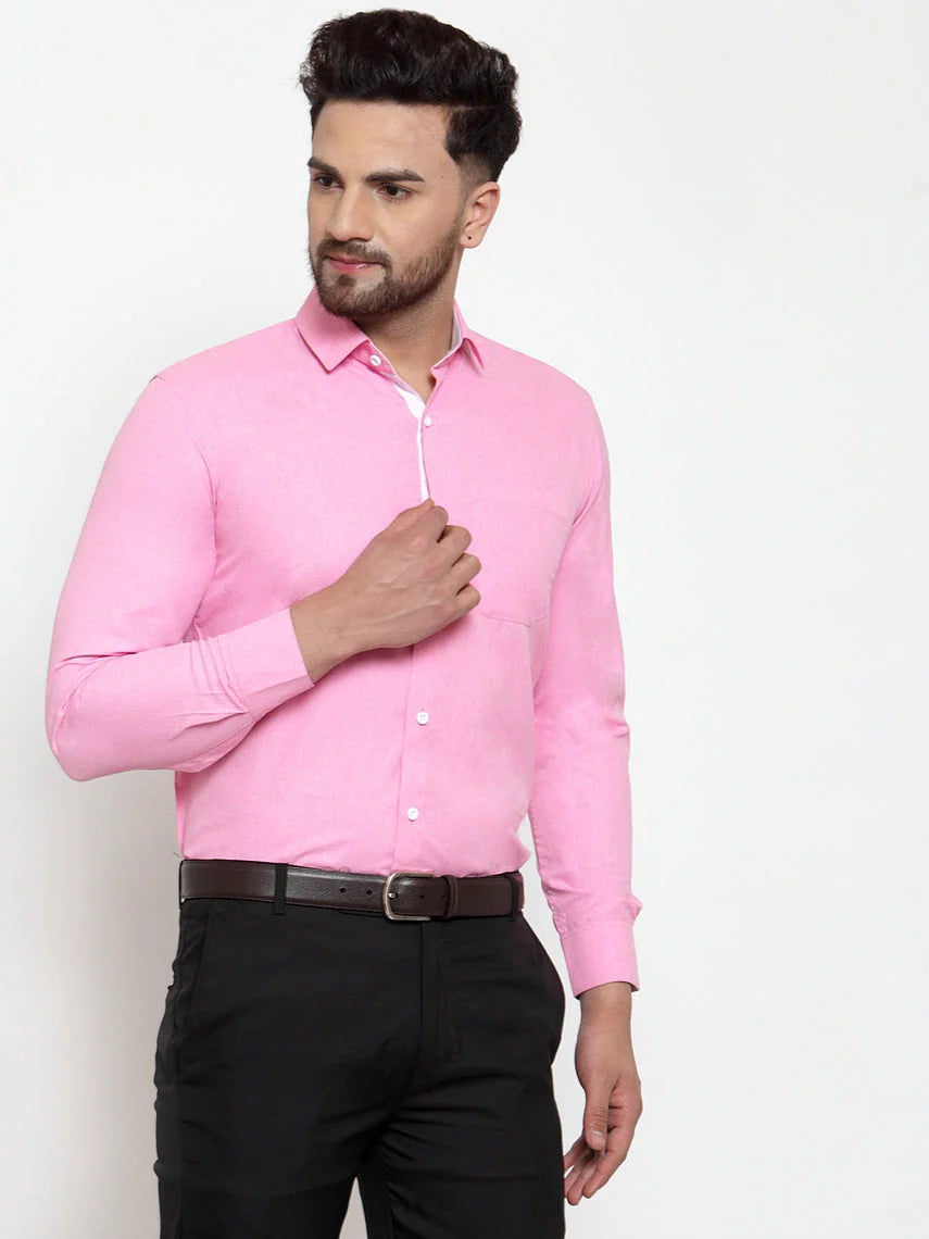 Indian Needle Pink Formal Shirt - Mens Cotton Shirt