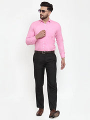 Indian Needle Pink Formal Shirt with white detailing