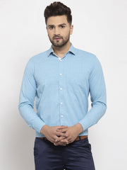 Indian Needle Pista Green Formal Shirt with white detailing