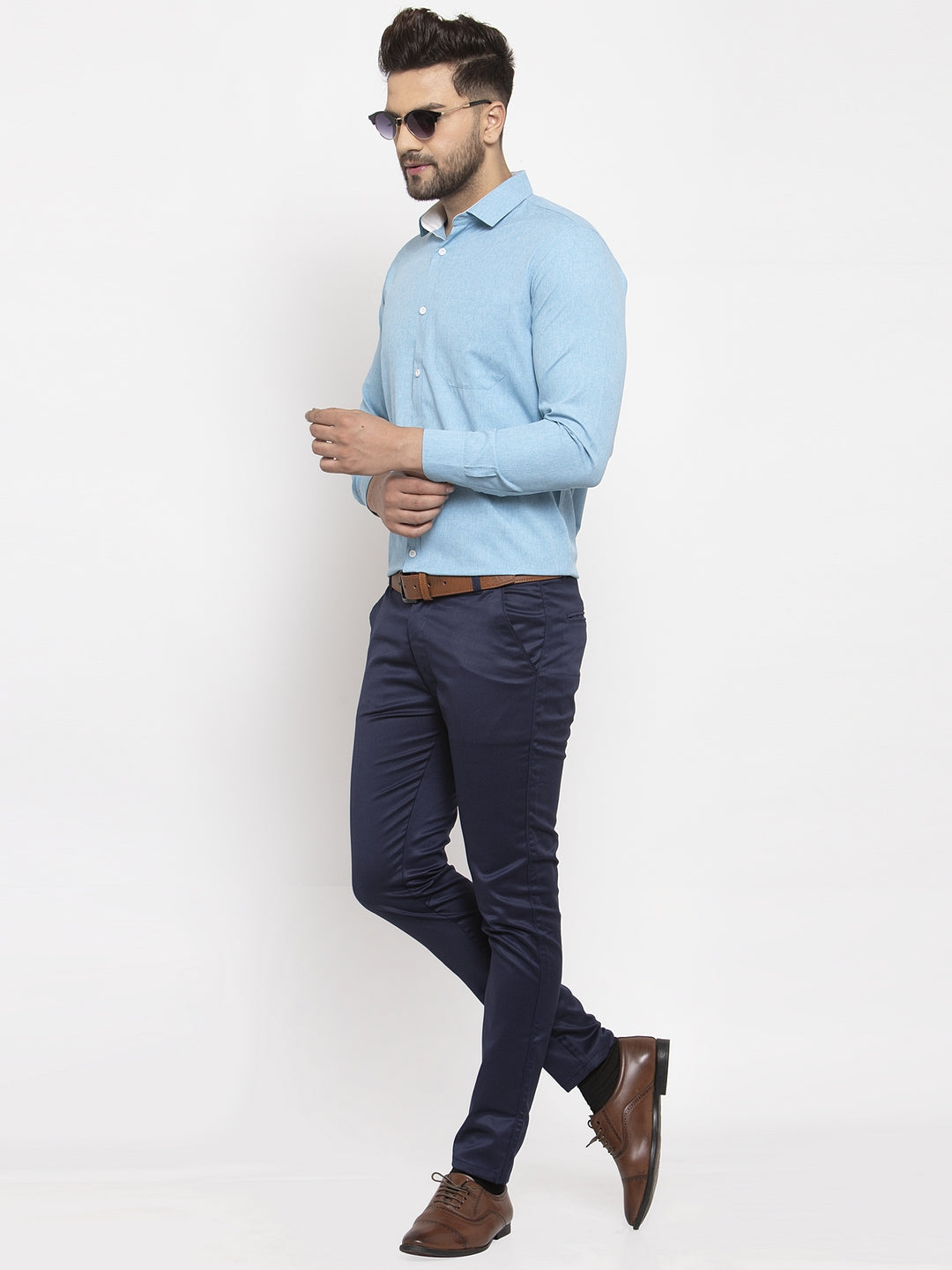 Pista Green Cotton Formal Shirt - Mens Shirt with Detailing
