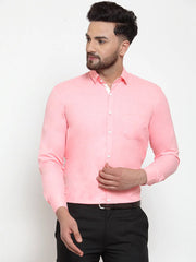 Indian Needle Red Formal Shirt with white detailing