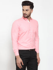 Indian Needle Red Formal Shirt with white detailing