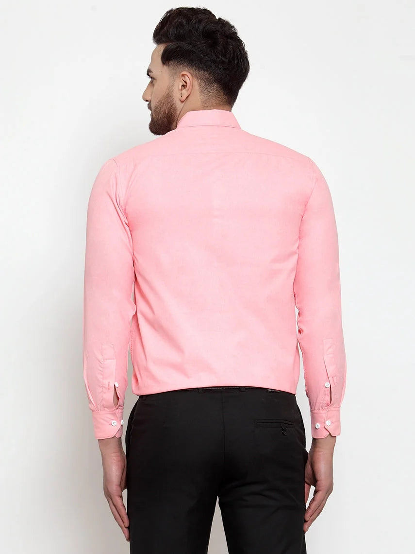 Red Cotton Formal Shirt - Stylish Mens Shirt with Detailing